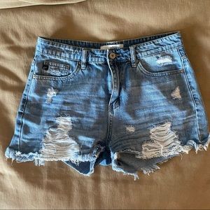 Distressed denim shorts - Size M